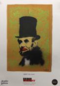 Banyks (n 1974) Abe Lincoln - Offset Lithographic Poster Produced By The Palace of Culture Sicily