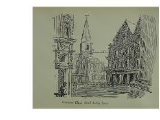 Edward Bawden Original Lithograph - London Grosvenor Chapel