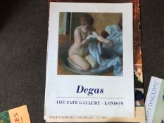 10 (Ten) Large Art Exhibition Posters Including Van Gogh, Degas Renoir Ect