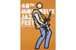 Julien Opie Poster For Montreux Jazz Festival 2006.