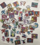Keith Haring (1958-1990) 25 Piece Sticker Set, AV Size 5 x 5 cm Inc Family Hug, Disco Dino, 2020