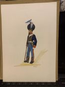 Vintage Trooper c1815 Royal Horse Artillery Original Watercolour