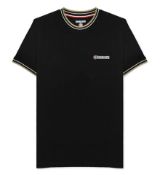 Lambretta Mens Twin Tipped Pique Tee Black - L L29c