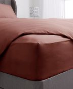 200TC PDYE Deep Fit Fitted Sheet Rust Single
