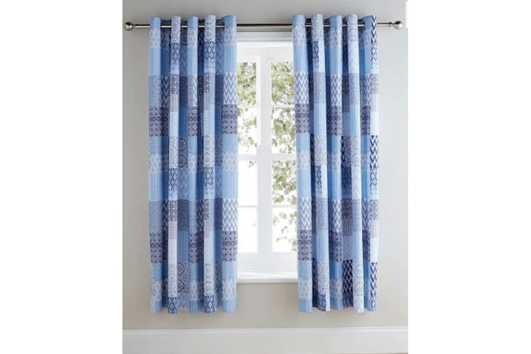 Orla Kiely Ready-Made Curtains Climbing Daisy Ecru 229X183cm