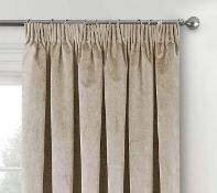Luxury Jacquard Pencil Pleat Curtains Champagne 168x183