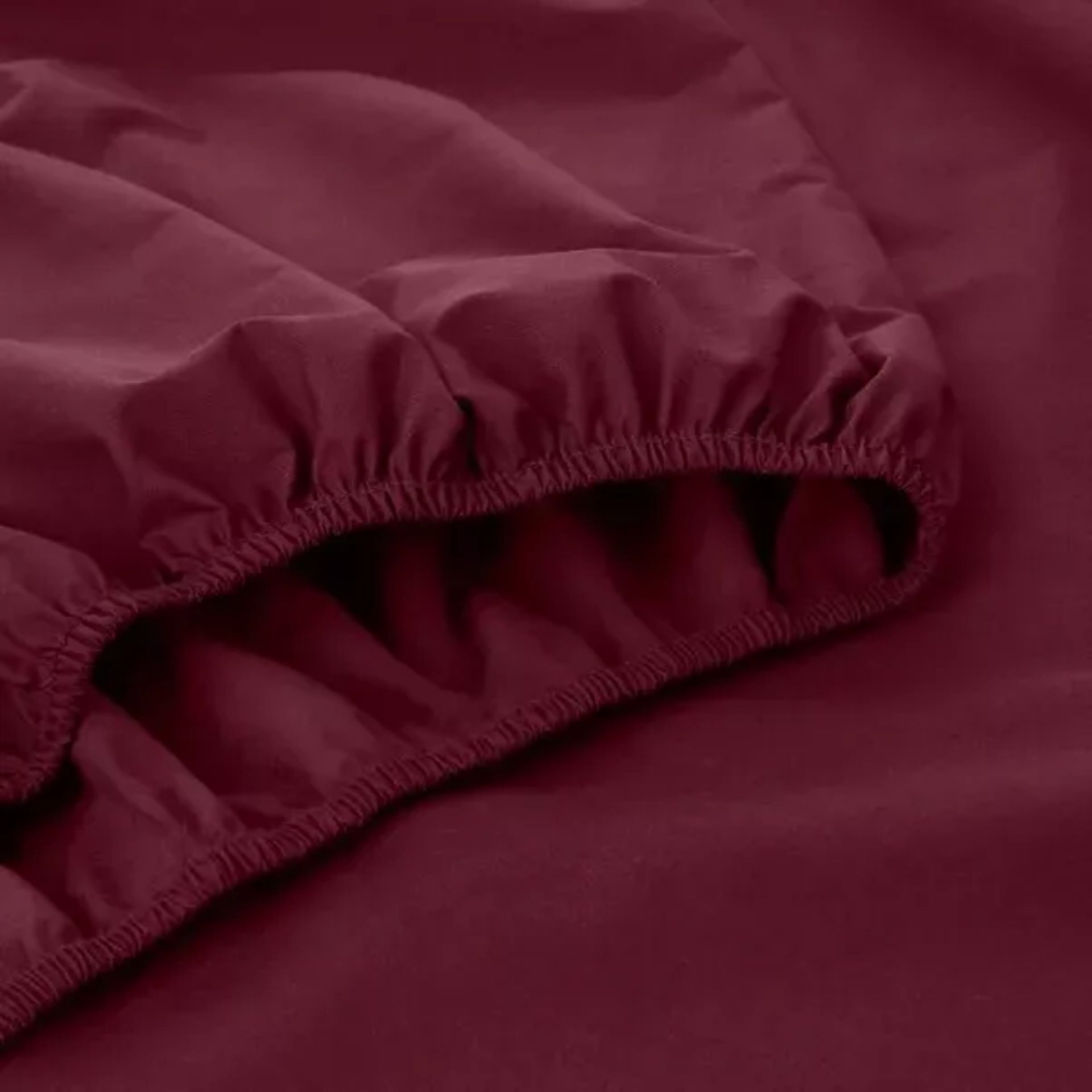 200TC PDYE Deep Fit Fitted Sheet Claret Single
