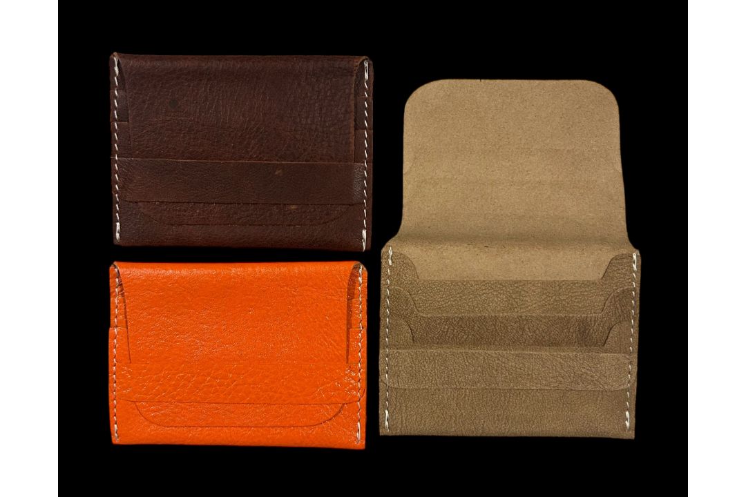 50 x Slim Real Leather Mini Card Holders In Various Colours RRP £8