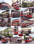 Tramways of South Lancashire Nostalgic Montage Metal Wall Art