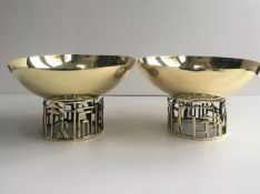C1930s, Art Deco, Karl Hagenauer, Werkstatte, Vienna, ‘Pair of Matching Golfing Fruit-Bowls’