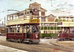 Liverpool Tram 555 Route 38 To Penny Lane Nostalgic Metal Wall Art
