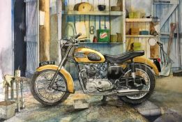 Classic British Triumph Thunderbird Nostalgic Metal Wall Art