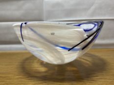 Kosta Boda - Contrast bowl - White & Blue - Anna Ehner