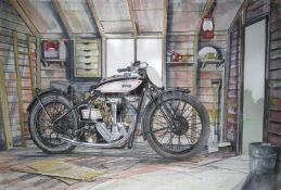 International Norton 1930's Iconic British Motorbike Metal Art