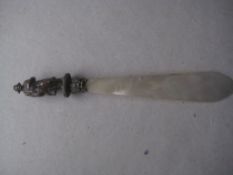 Antique French 4 View Stanhope Napoleon Mother of Pearl Letter Opener