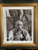 Framed Original Photograph of Picasso In His Studio