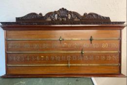 Victorian Sporting History: Steven & Son's Mahogany Snooker Scoreboard