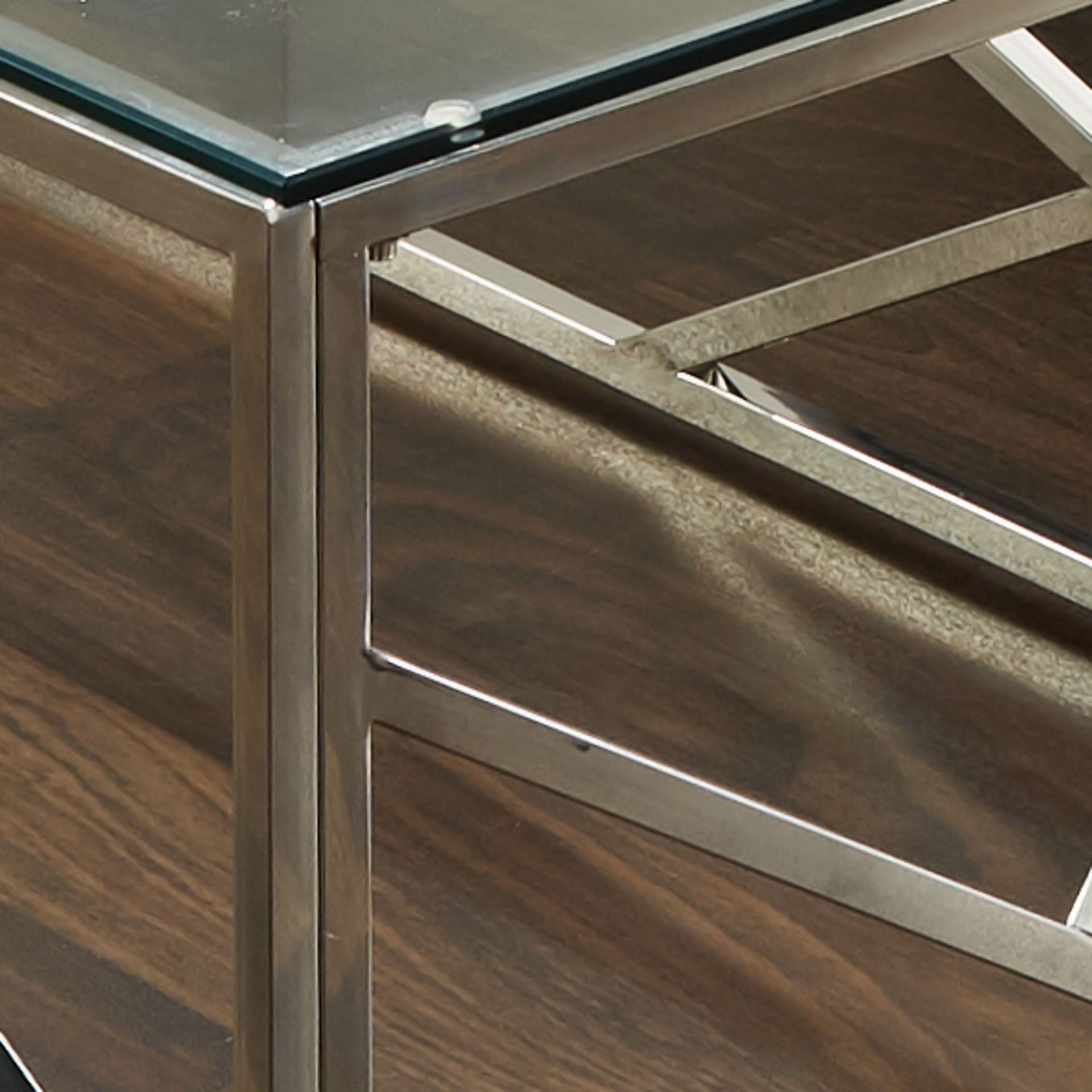 Geometric Silver Coffee Table RRP - £440 - Image 3 of 4