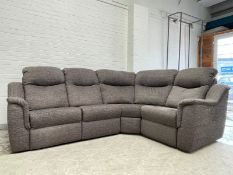 G Plan Firth Loom Slate Mix Fabric Modular Power Recliner Corner Sofa RRP £4286