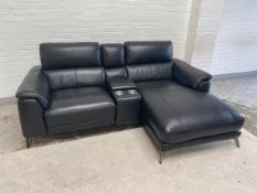 Furniture Village 'Odyssey' Electric Reclining Chaise Sofa With Cup Holders RRP £2539