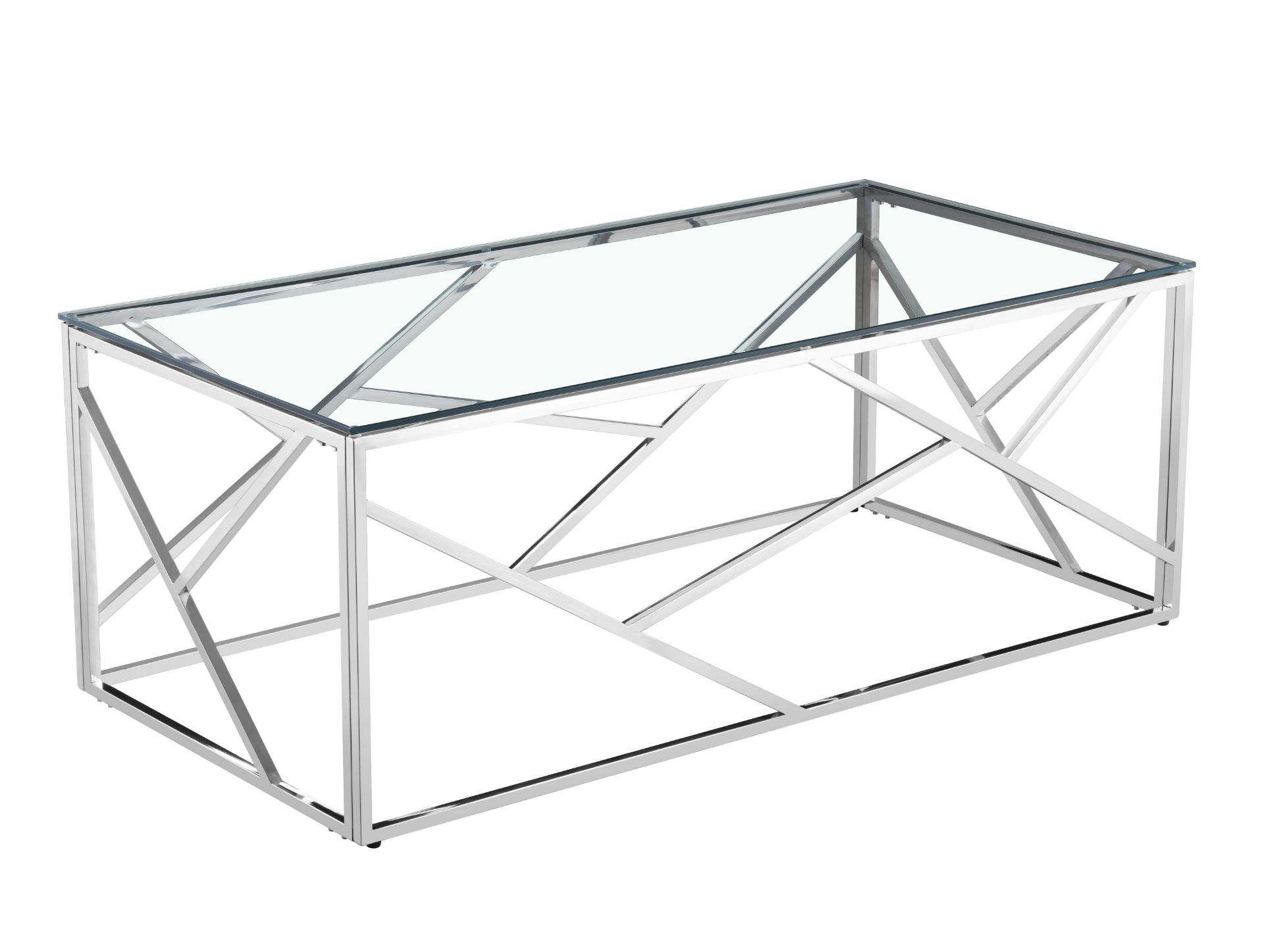 Geometric Silver Coffee Table RRP - £440 - Image 4 of 4