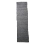 Grey Knitted Runner Wool Rug (60 x 230cm) RRP - £196