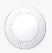 Där Lahaina Round Sundial Glass Wall Mirror, 80cm, Clear - Brand New RRP £205