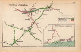 Streatham Brixton Peckham London Antique Railway Junction Diagram-100.