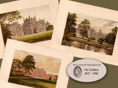 Job Lot Gilt-Edge Coloured Victorian Antique Book Plates County of Wiltshire.