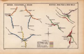 Antrim Cookstown & Navan Ireland Antique Railway Junction Diagram-10.