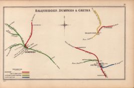 Gretna Green Dumfries Balquhidder Scotland Antique Railway Junction Diagram-25.
