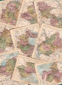 Job Lot of 9 Antique Counties of Ireland Detailed Coloured Maps.