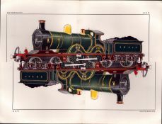 South Eastern & Chatham Railway Coloured Antique Book Plate.
