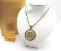 Veronese Italy Gold On Sterling Silver Pendant Necklace New With Gift Box
