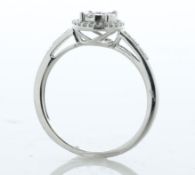 10ct White Gold Round Cluster Diamond Ring 0.25 Carats
