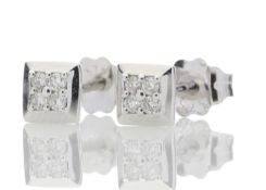 9ct White Gold Diamond Earring 0.06 Carats