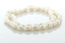 26 Inch Baroque Shaped Freshwater Cultured 8.0 - 8.5mm Pearl Necklace