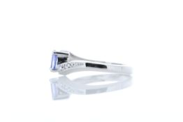 9ct White Gold Diamond and Tanzanite Ring