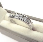 Sterling Silver Simulated Diamond Eternity Ring New With Gift Pouch