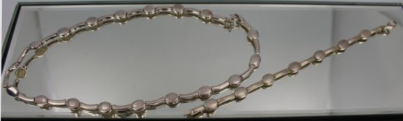 Vintage Silver Necklace & Bracelet Set
