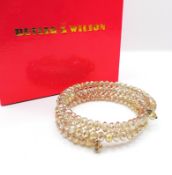 Butler & Wilson Champagne Aurora Borealis Crystal Bracelet With Gift Box