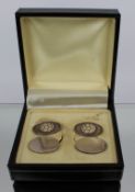 Vintage Sterling Silver Football Cufflinks