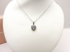Sterling Silver Gemstone Heart Necklace New With Gift Box
