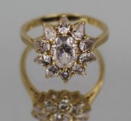 Decorative 14 ct Gold CZ Ring