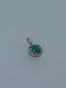 Silver Pendant Set With CZ Stones