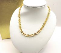 Veronese Italy Gold On Sterling Silver Twisted Chain Necklace New With Gift Box