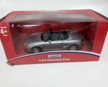 Burago Diecast Model Silver Porsche Boxster 1:24 Scale