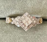 10ct White Gold & Diamond Ring With Valuation