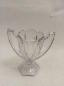 Vintage 1930's Glass Art Deco Celery Vase