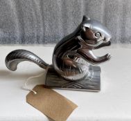Charming Vintage 1970's Squirrel Cast Aluminium Nutcracker